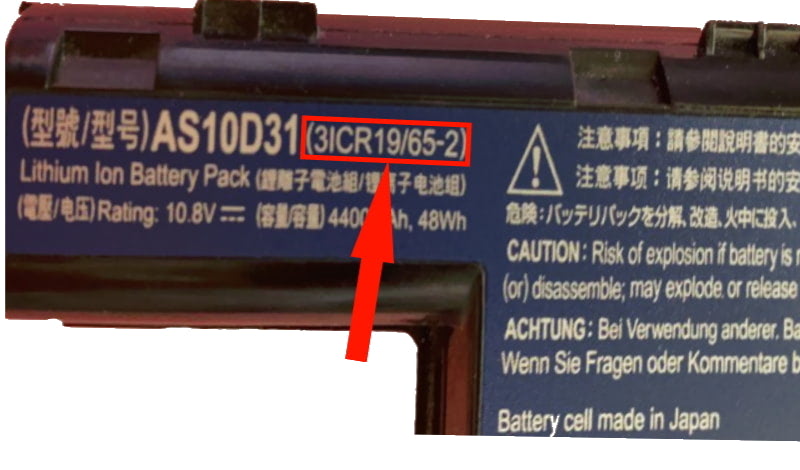 Параметры аккумулятора