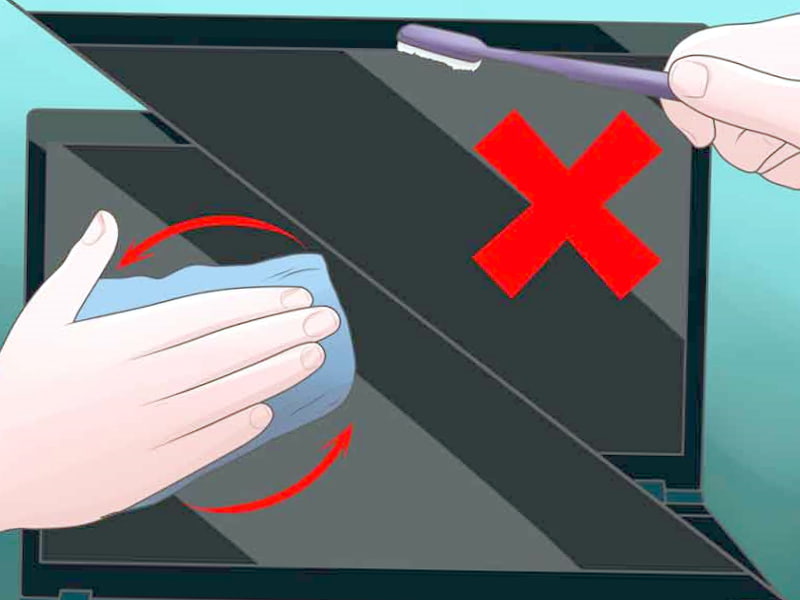 Правильно чистим экран ноутбука