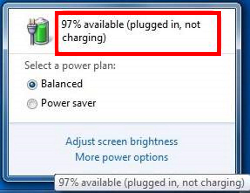Блок питания подключен, но не заряжает ноутбук